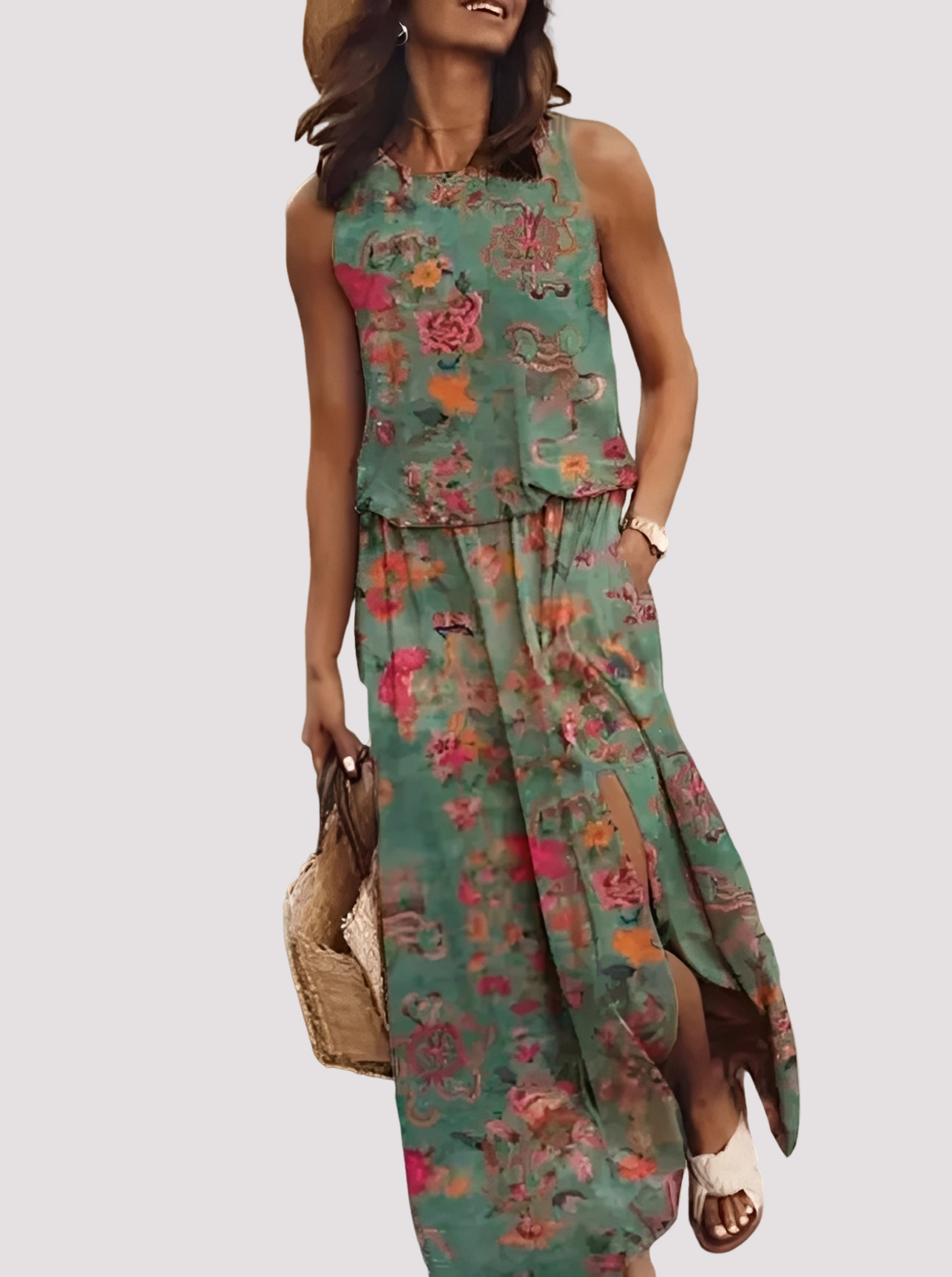 Halle - Robe longue sans manches élégante pour femmes