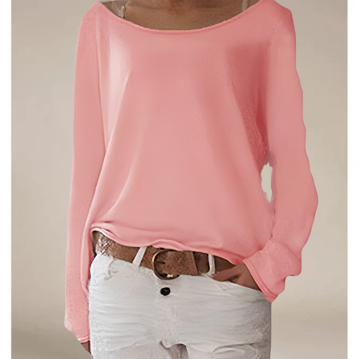 Alexa – Pull léger en maille fine à col rond