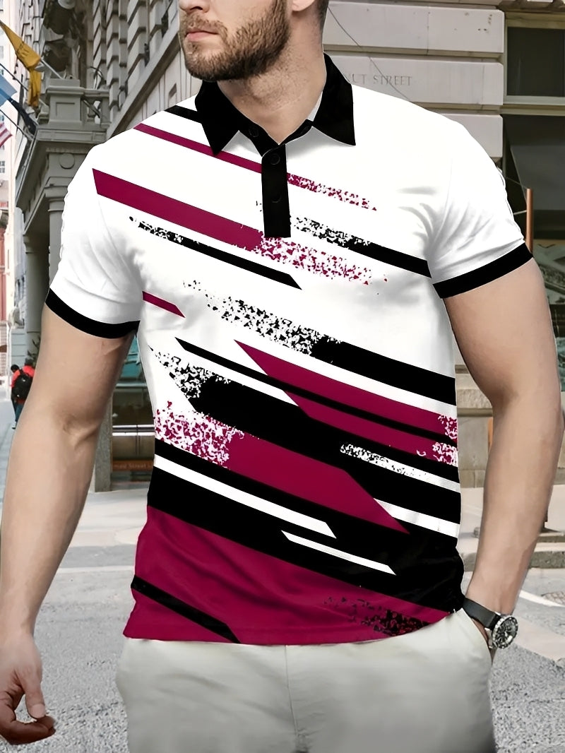 Aaron - Polo raffiné avec motif pour hommes