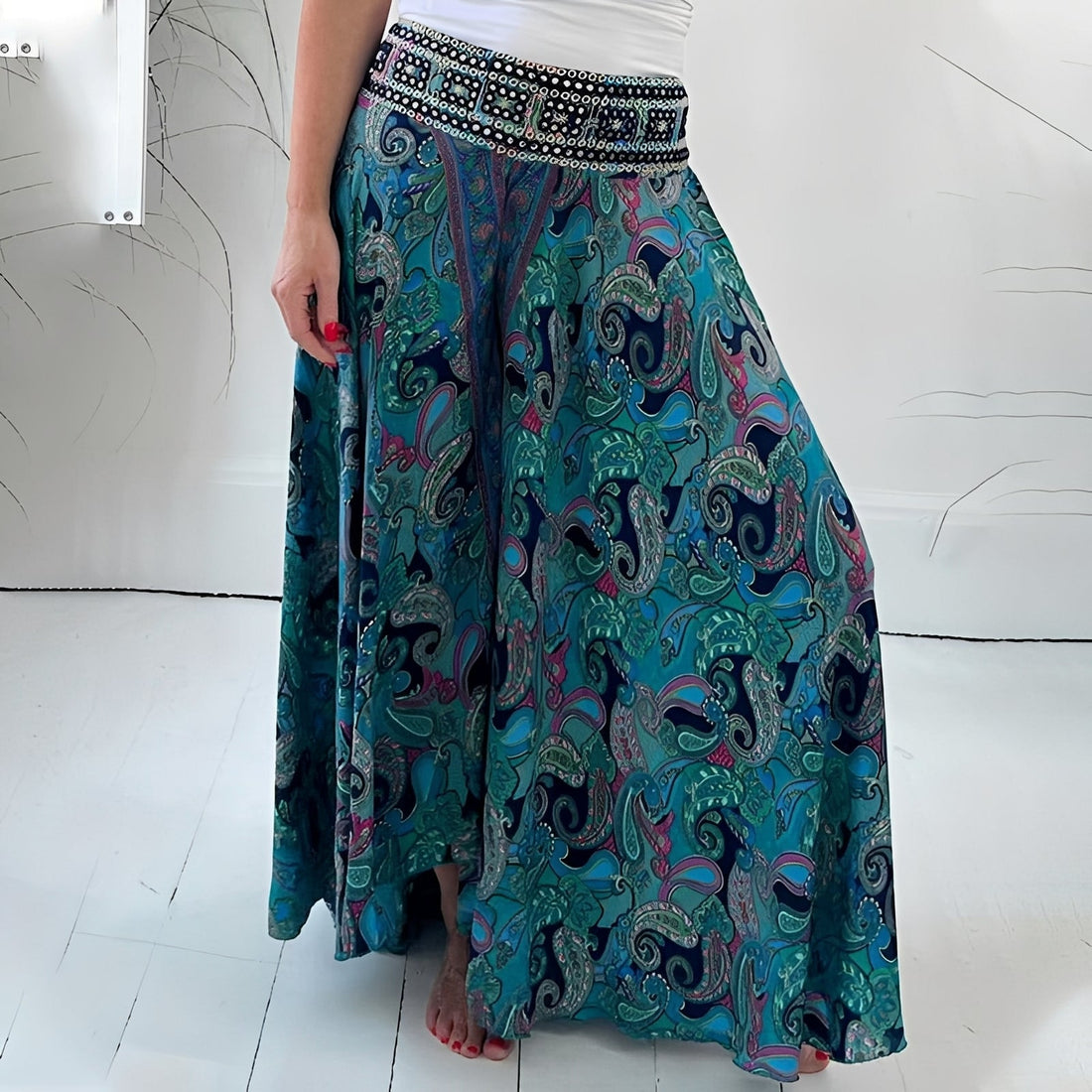 Jasmin - Jupe chic à motif ethnique pour femmes