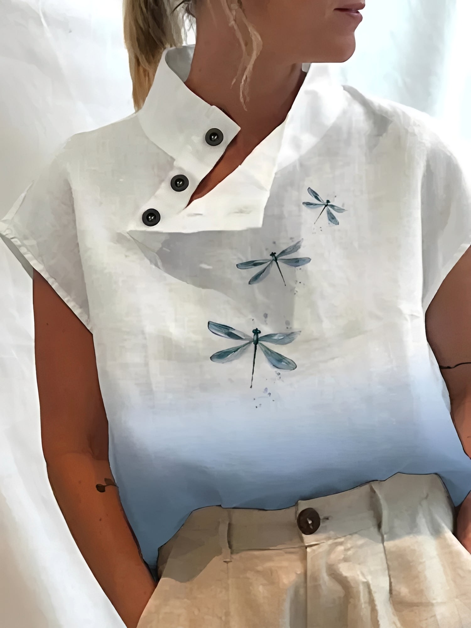 Maddie - Haut chic à motif pour femmes