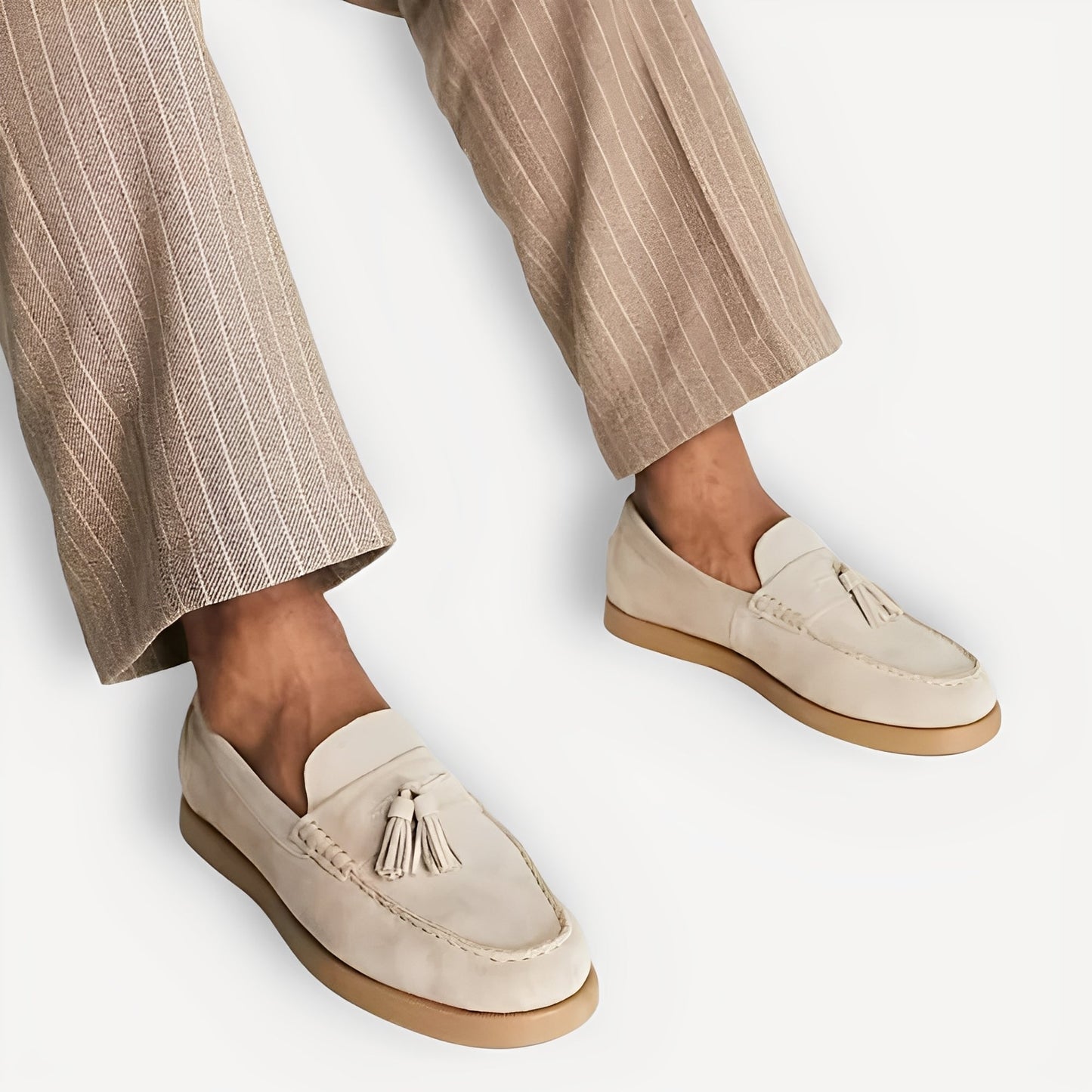 Dixon - Chaussures pour hommes à pompons, style casual