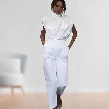 Leona – Jumpsuit chic sans manches