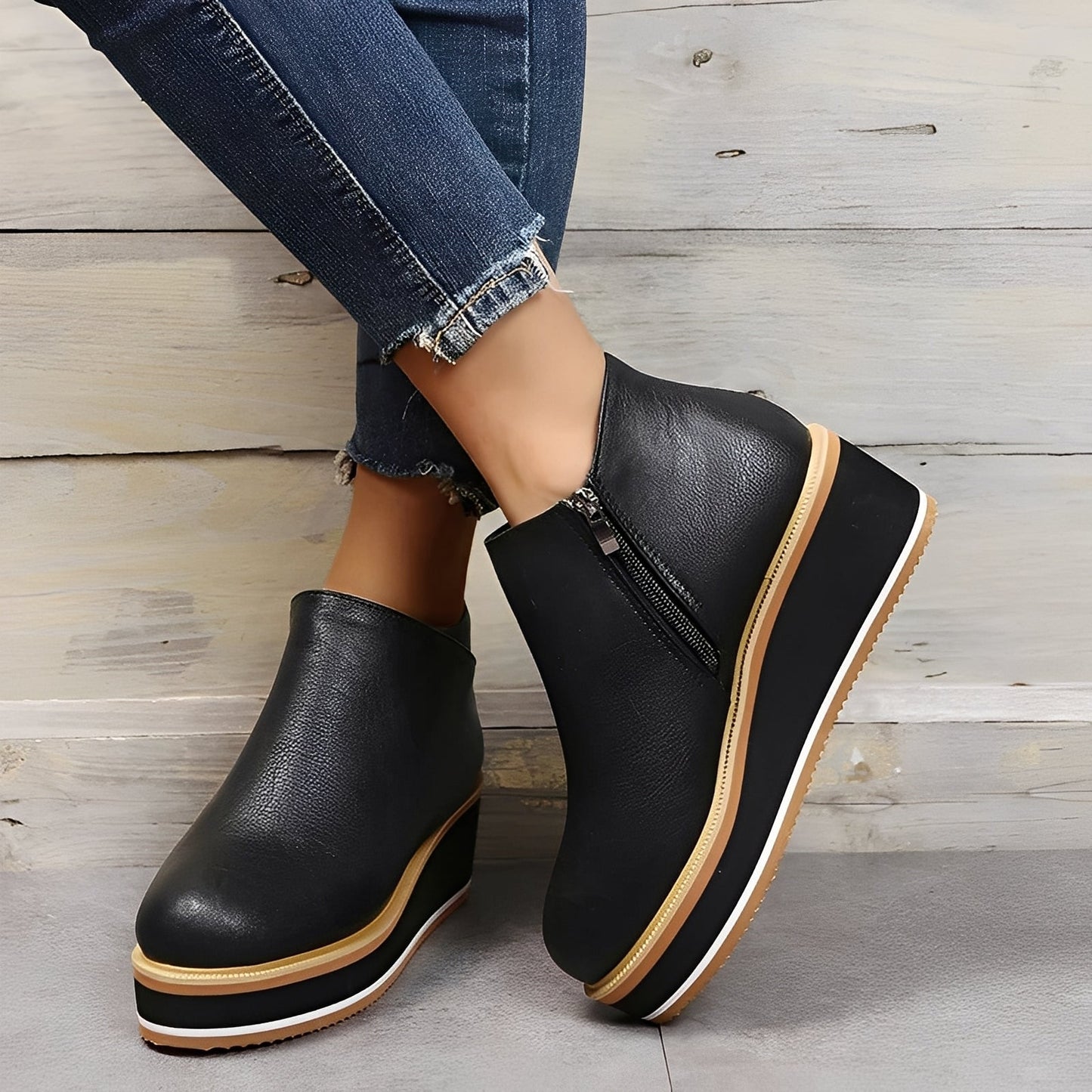 Sorrel - Bottes en cuir pour femmes avec fermeture éclair