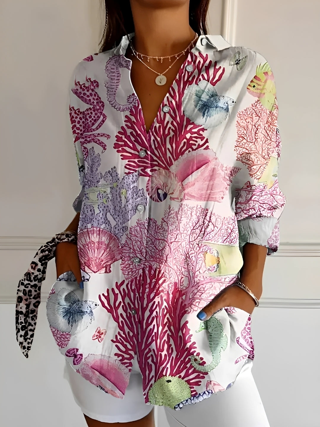 Chantelle - Blouse élégante à boutons pour femmes