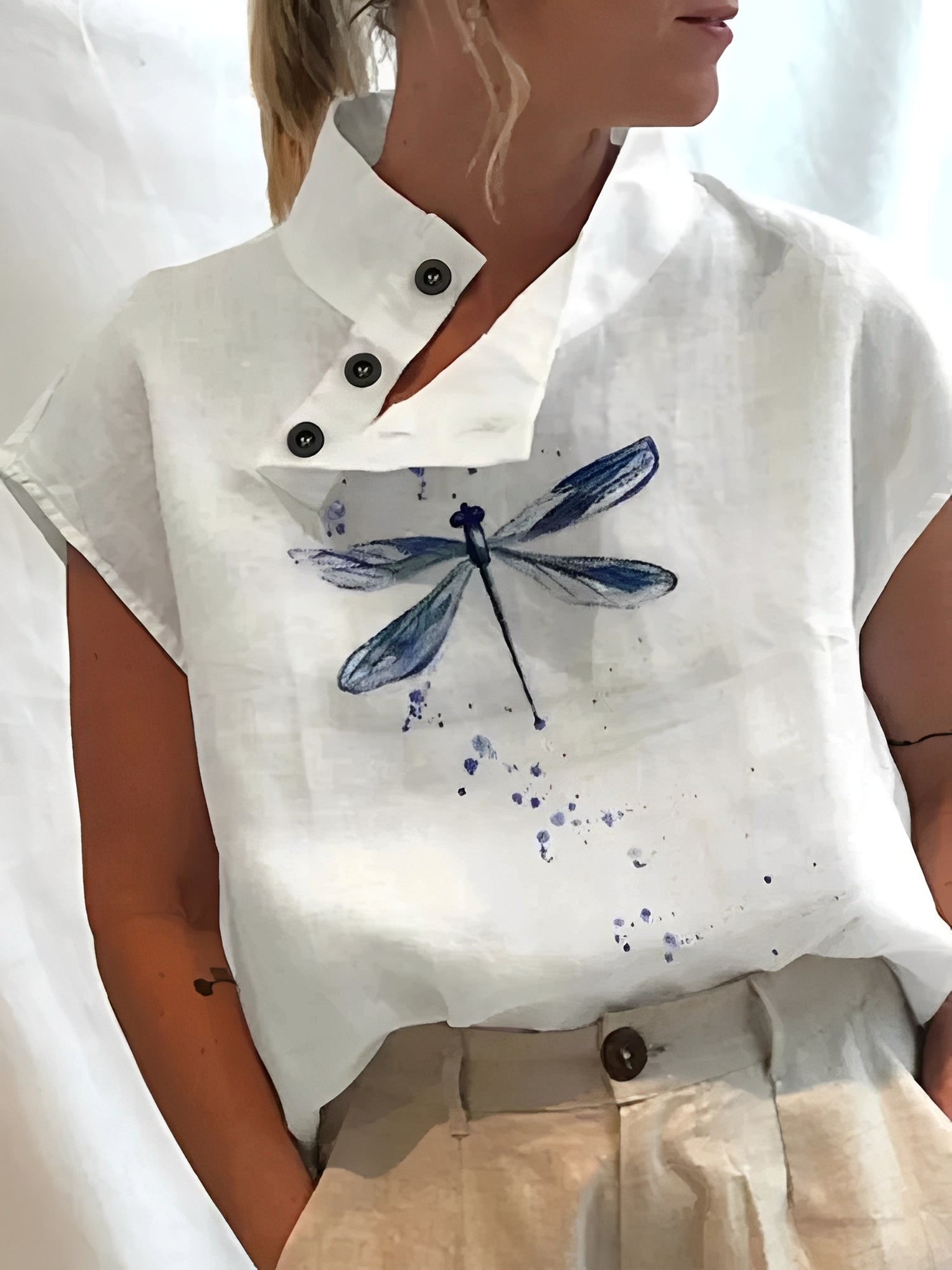 Maddie - Haut chic à motif pour femmes