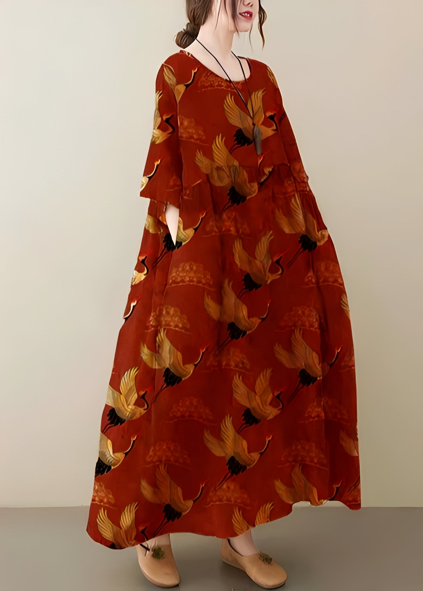 Mariam - Robe élégante et ample à ourlet large pour femmes
