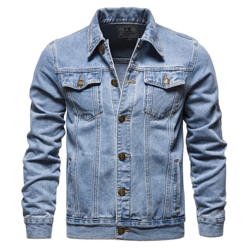 Winton - Blouson Trucker en Denim Simple pour Hommes