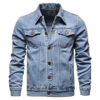 Winton - Blouson Trucker en Denim Simple pour Hommes