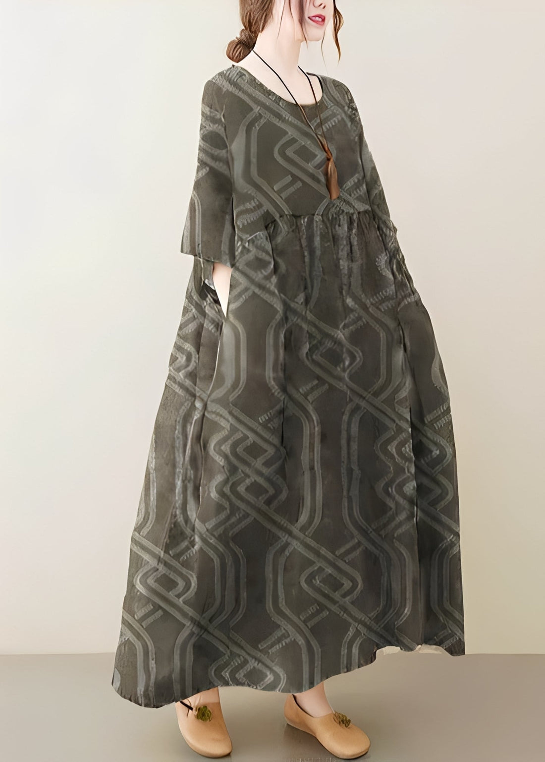 Mariam - Robe élégante et ample à ourlet large pour femmes