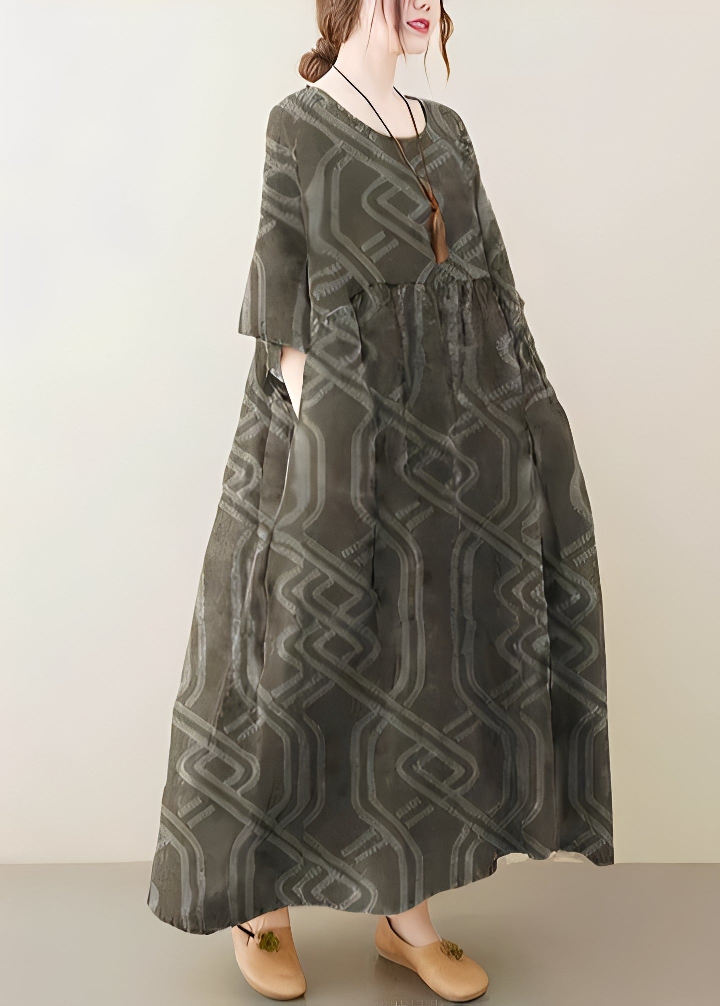 Mariam - Robe élégante et ample à ourlet large pour femmes