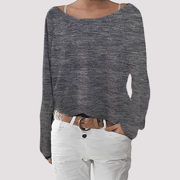Joanna - T-shirt à manches longues décontracté et ample pour femmes