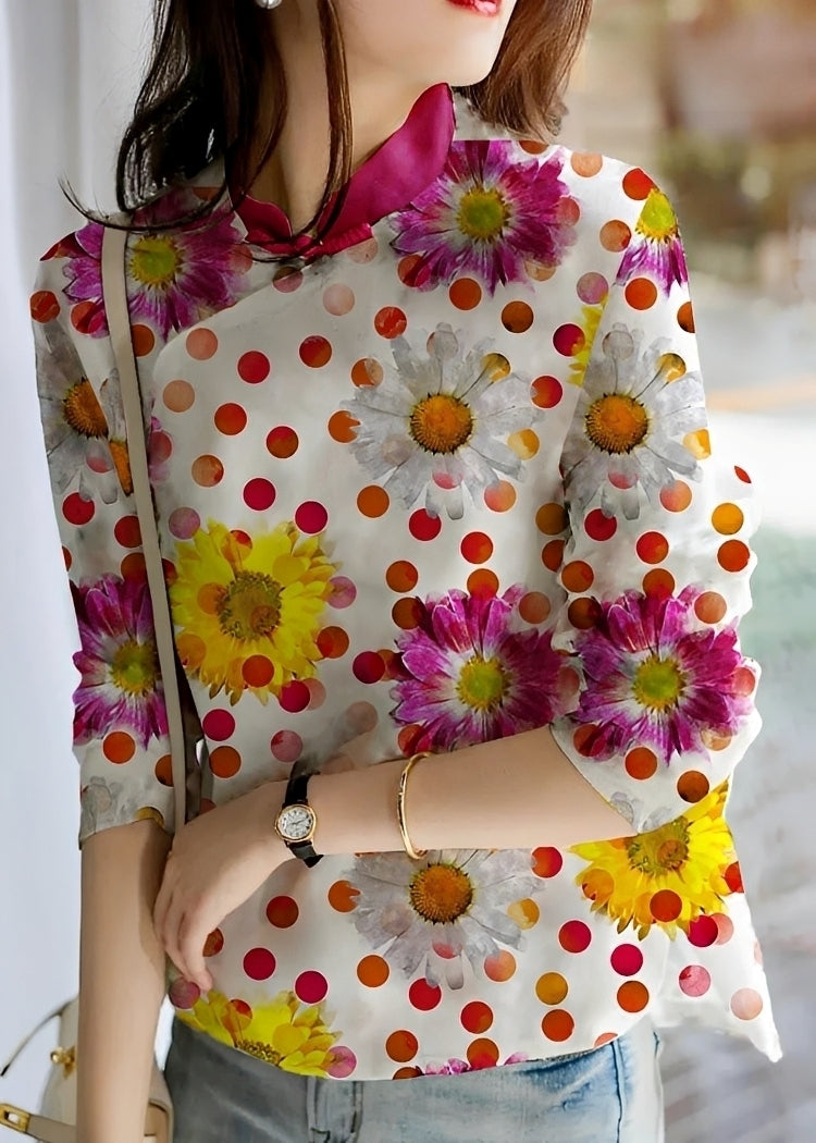 Margaret - Blouse à fleurs élégante pour femmes