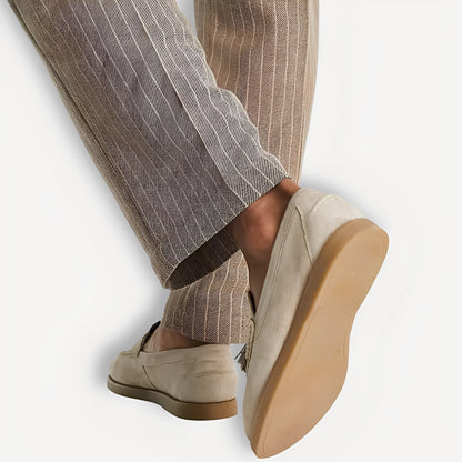 Dixon - Chaussures pour hommes à pompons, style casual