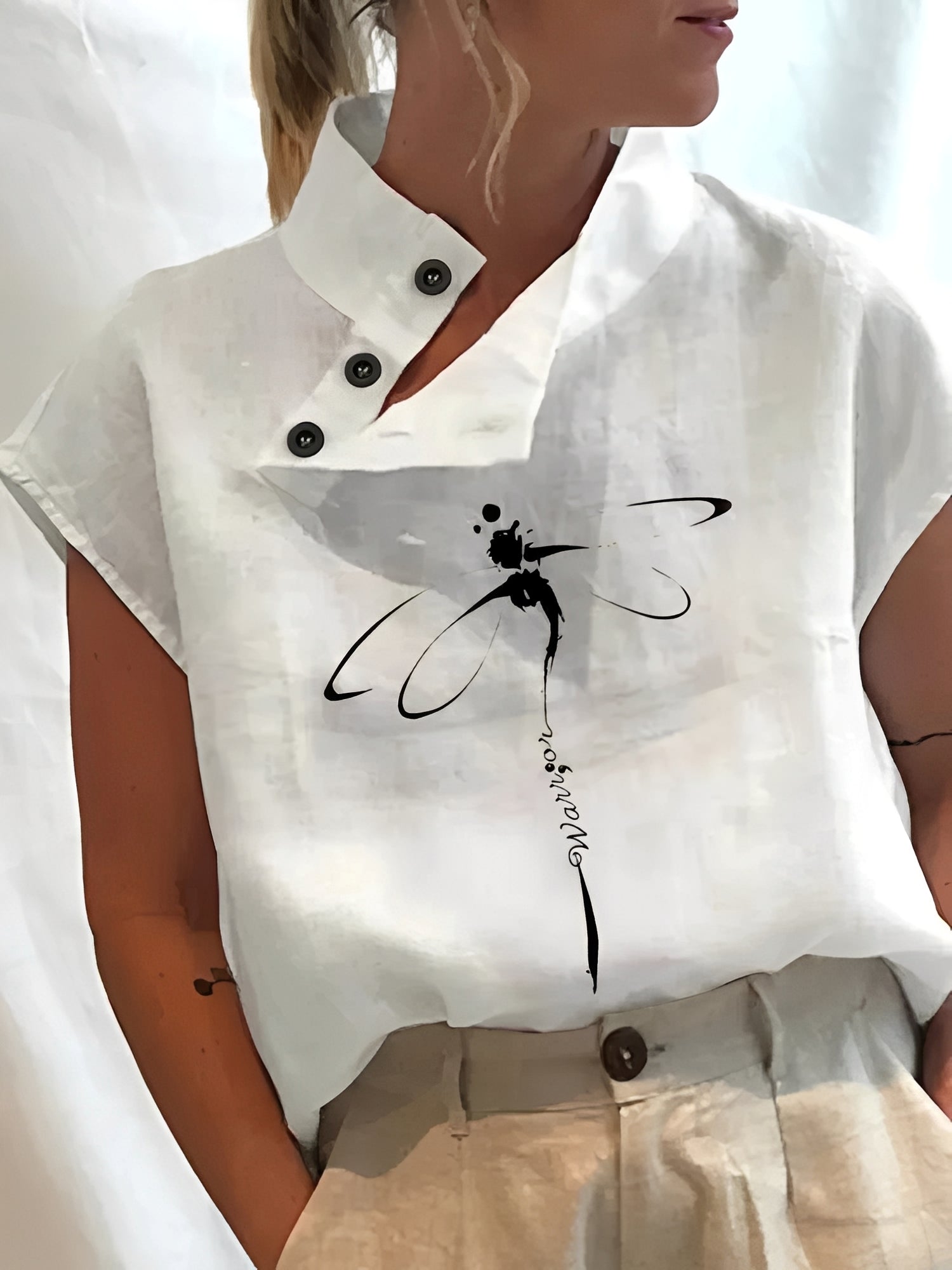 Maddie - Haut chic à motif pour femmes