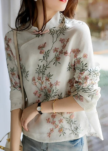 Margaret - Blouse à fleurs élégante pour femmes