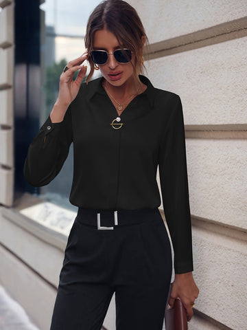 Claire – Blouse Élégante Unie