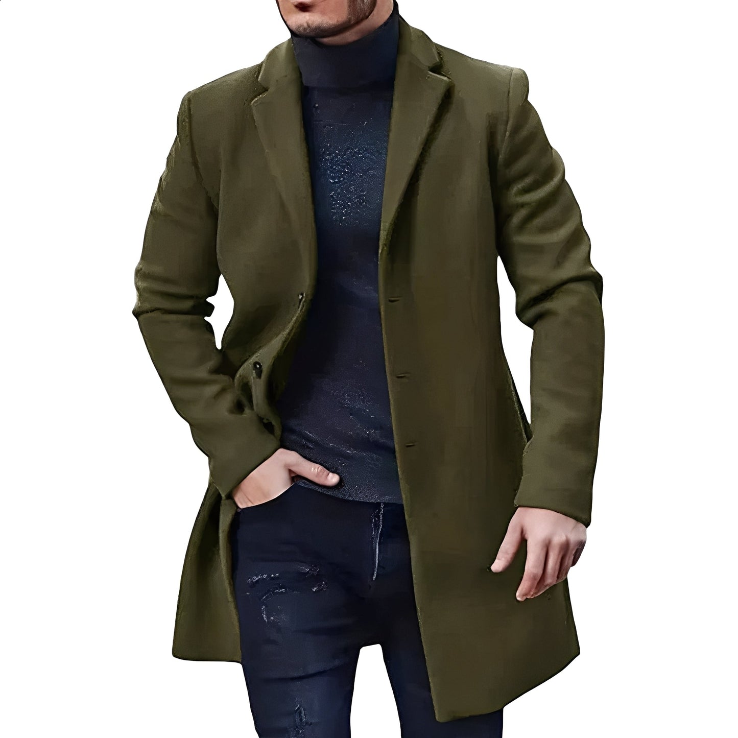 Denis - Elegante halb lange Jacke aus Tweed für Herren