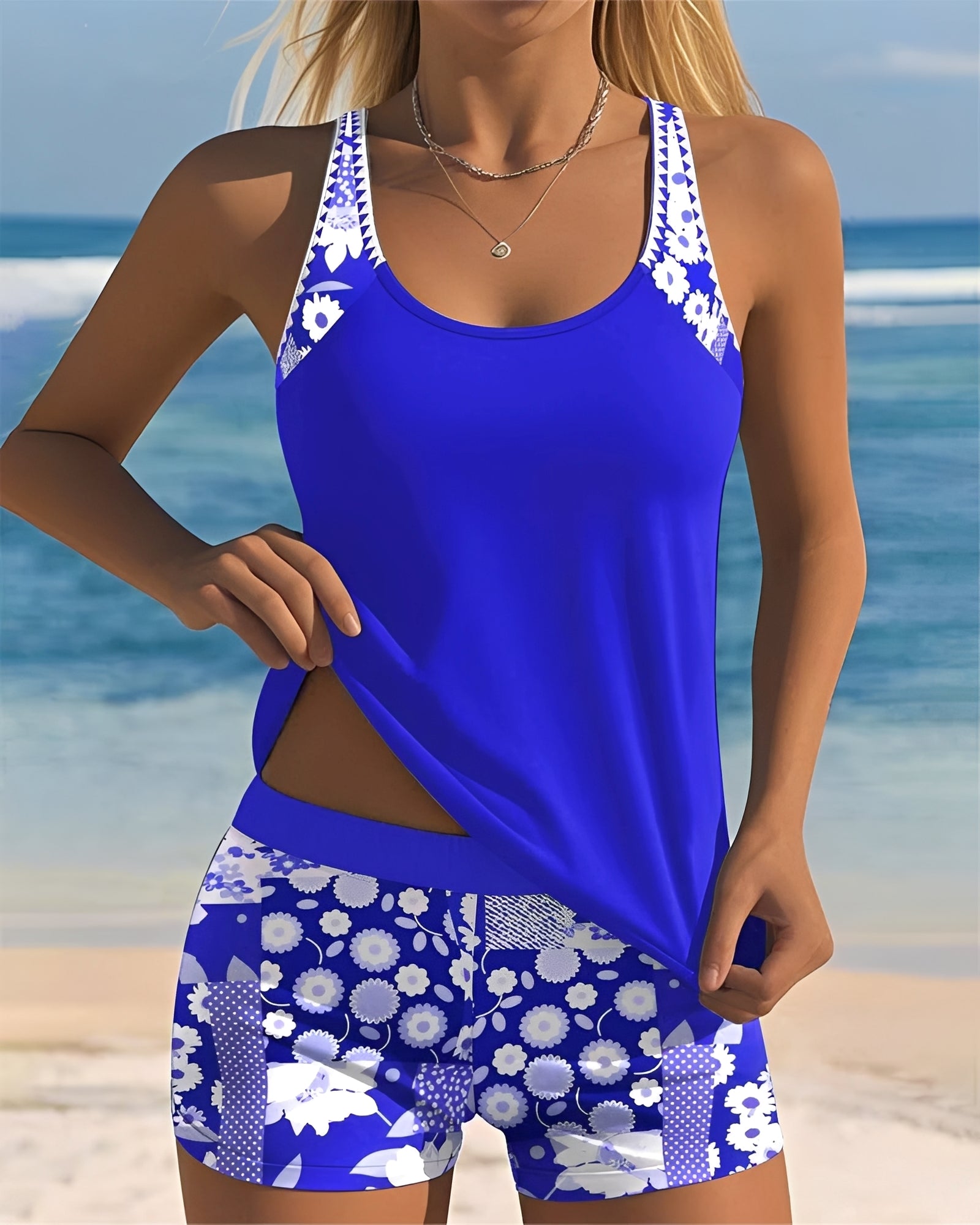 Annie - Ensemble de tankini élégant avec imprimé pour femmes