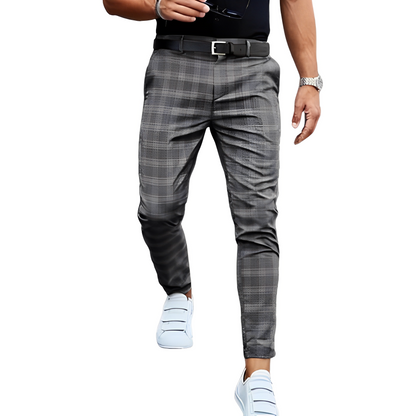 Deacon - Pantalon pour homme à coupe slim et décontractée à carreaux