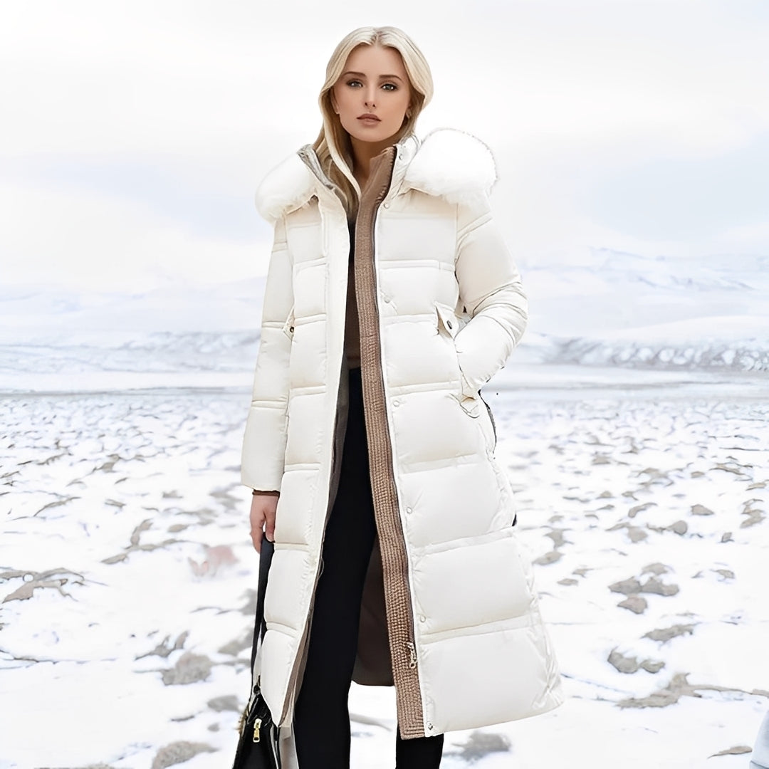 Hannah - Long stylish padded coat for women
