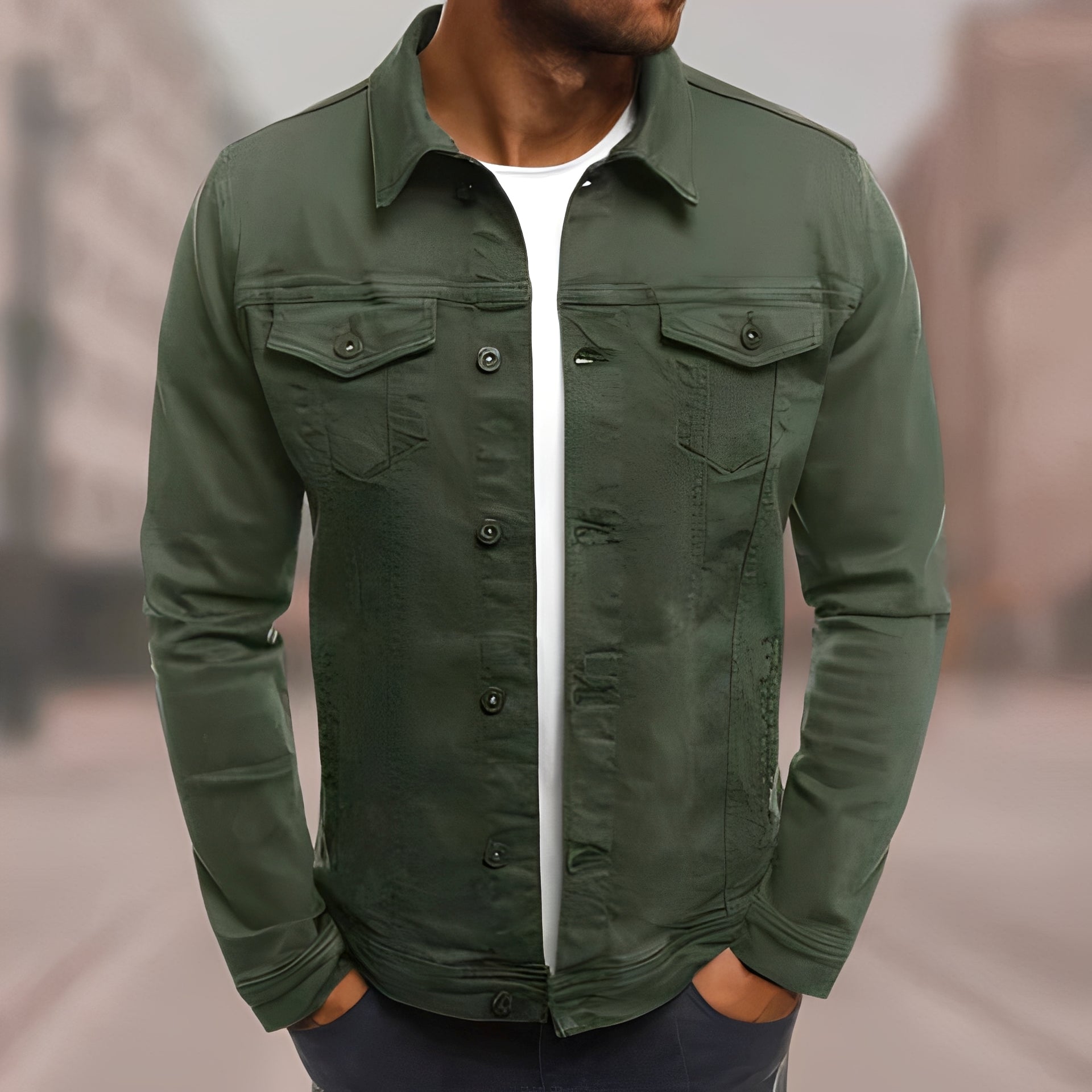 Krix - Veste en denim confortable pour homme