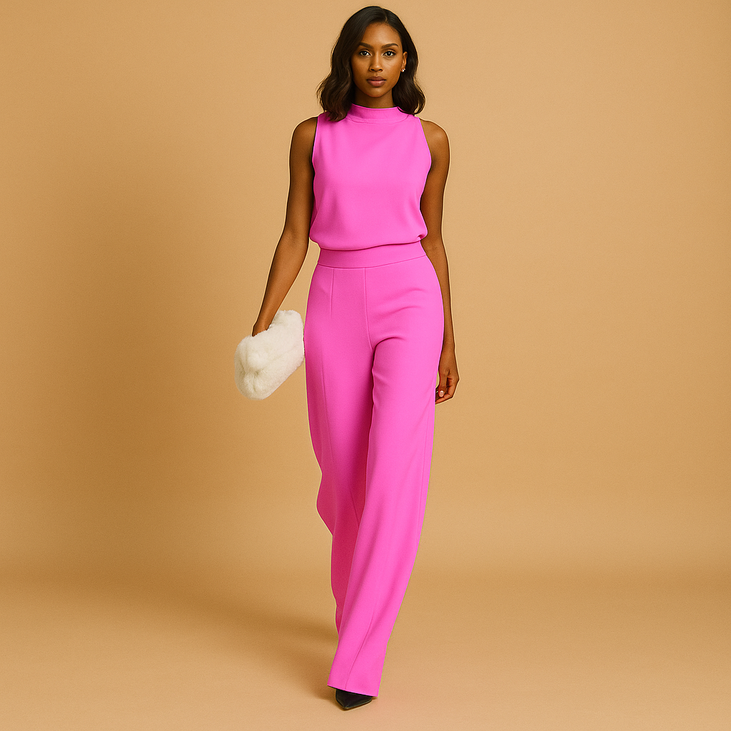 Ruffa – Combinaison Élégante Femme Col Halter Aérien