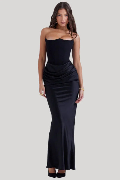 Elisabeth - Long dress with bare shoulders for an elegant look