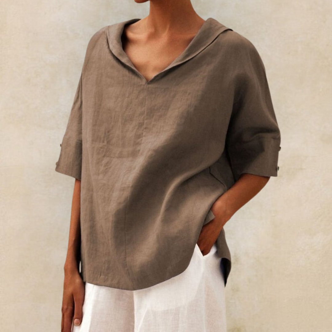 Lena - Blouse élégante pour femmes à décolleté en V