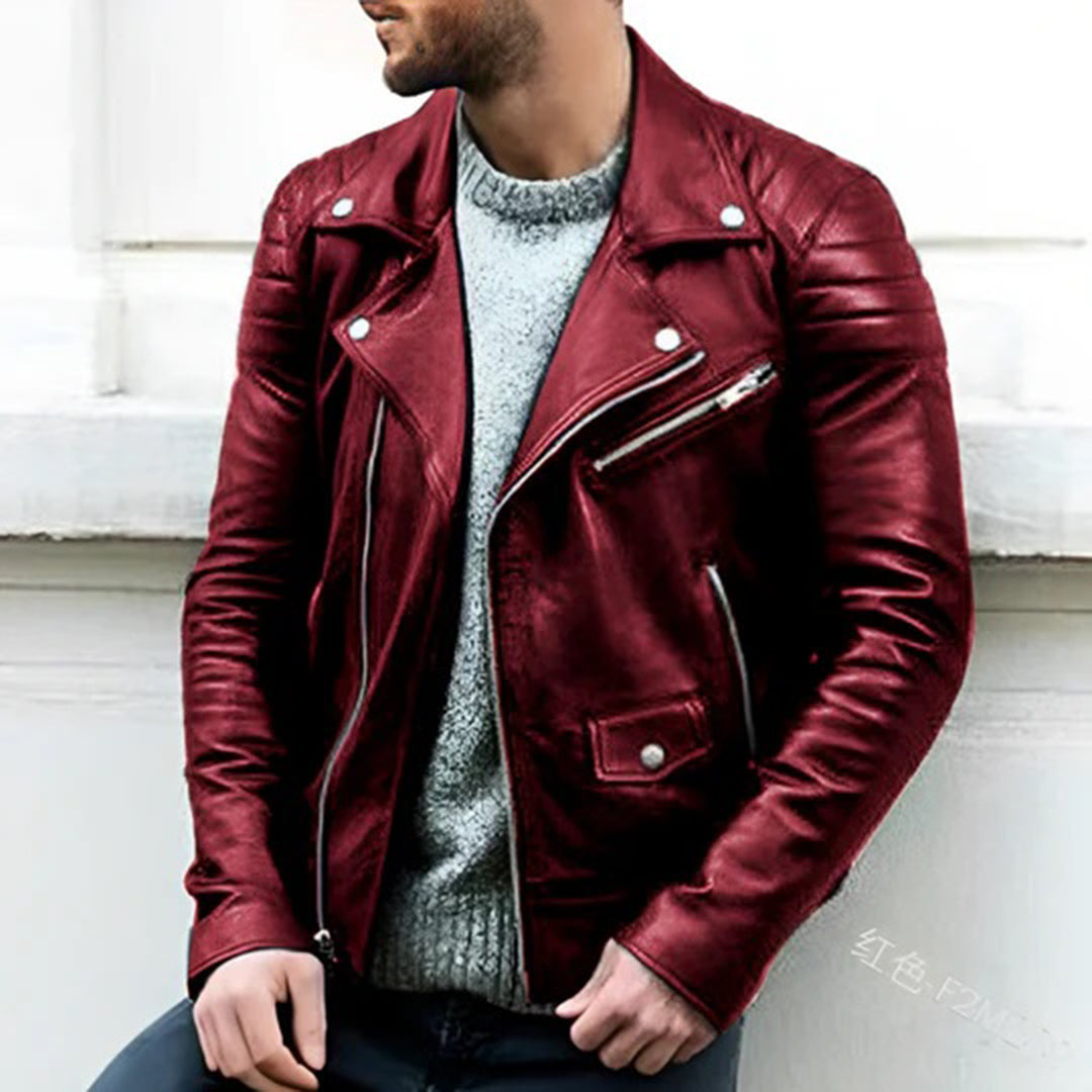 Lucas - Veste de Motard Élégante pour Hommes