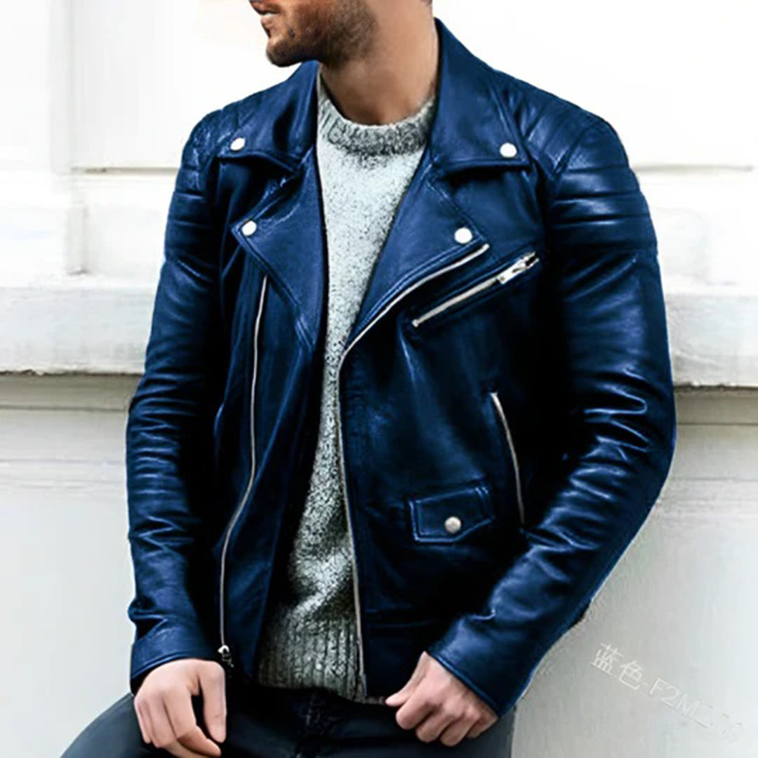 Lucas - Veste de Motard Élégante pour Hommes