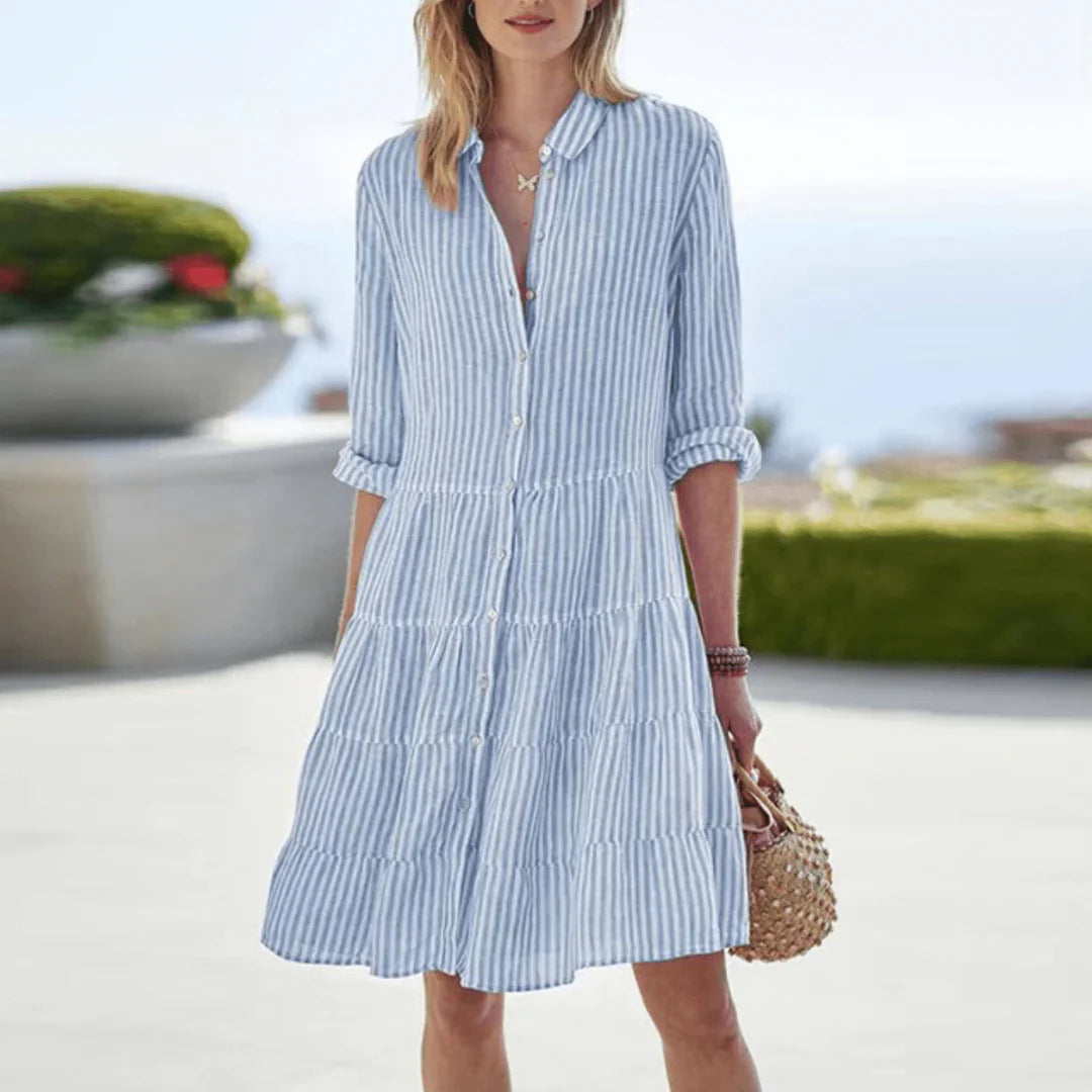 Cassandra – Robe d'été rayée pour femmes