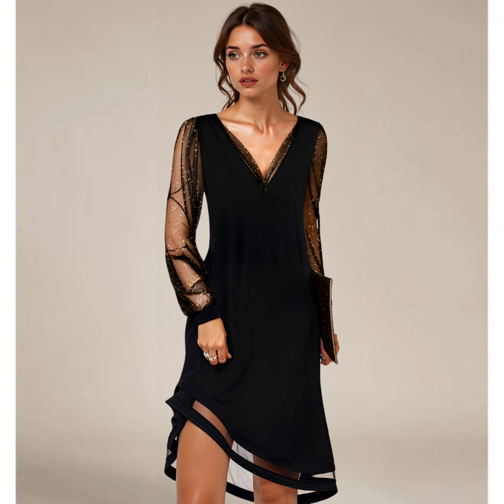 Robe de soirée classique à décolleté en V