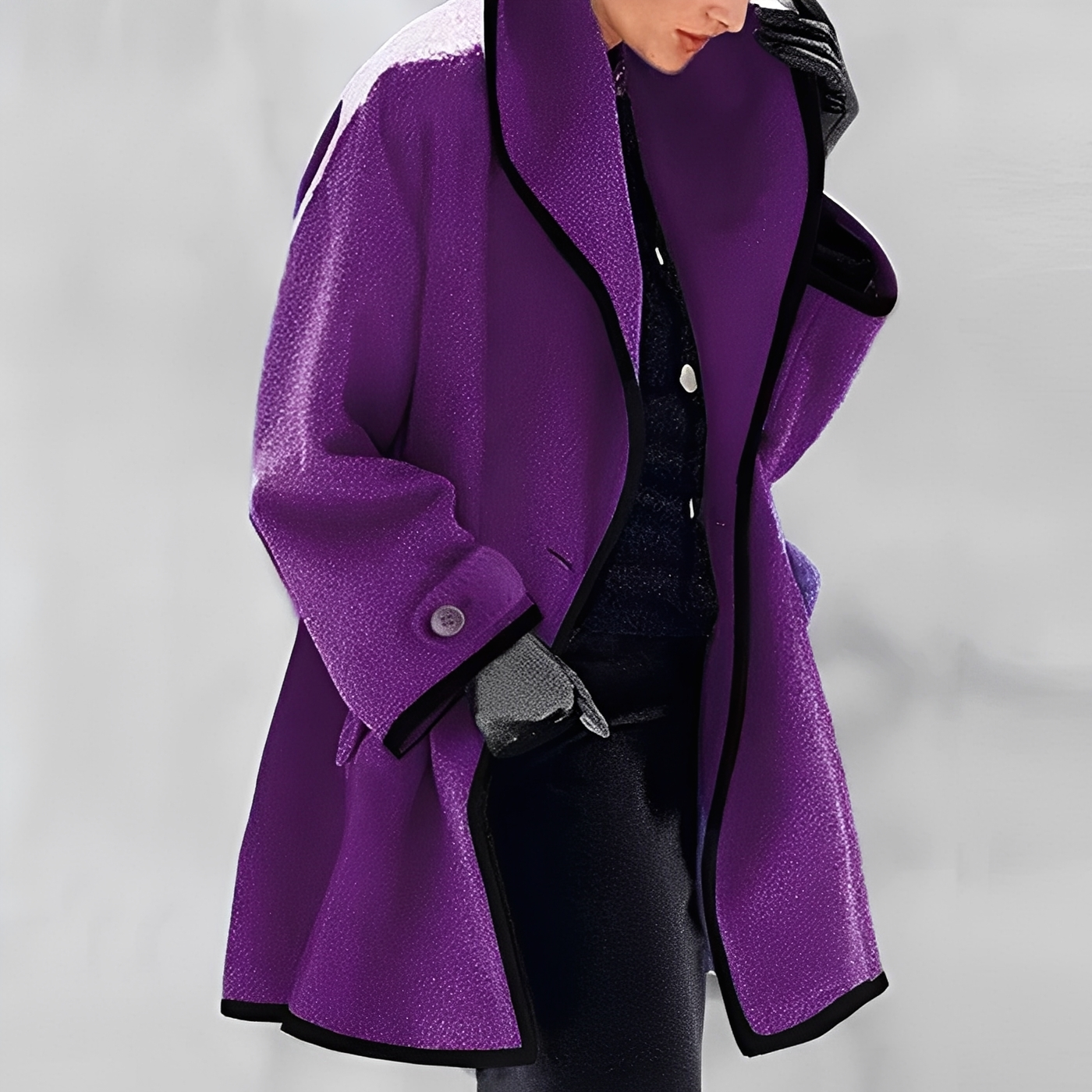 Jacky - Élégant manteau en laine pour femme