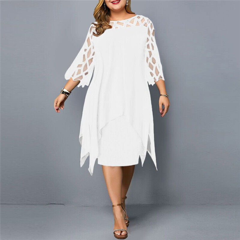 Cathryn - Robe Midi Élégante Taille Plus