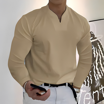 Karlo - Chemise tendance à manches longues pour homme