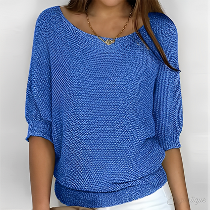 Éliane - Elegant round-neck sweater for women