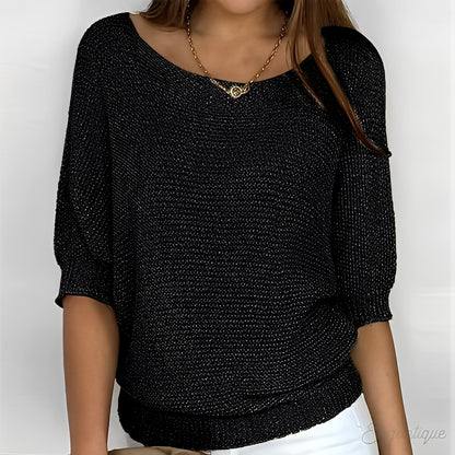 Éliane - Elegant round-neck sweater for women