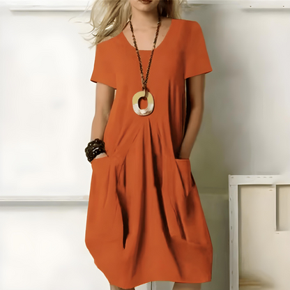 Maryam - Casual day dress with pockets, elegant informal style