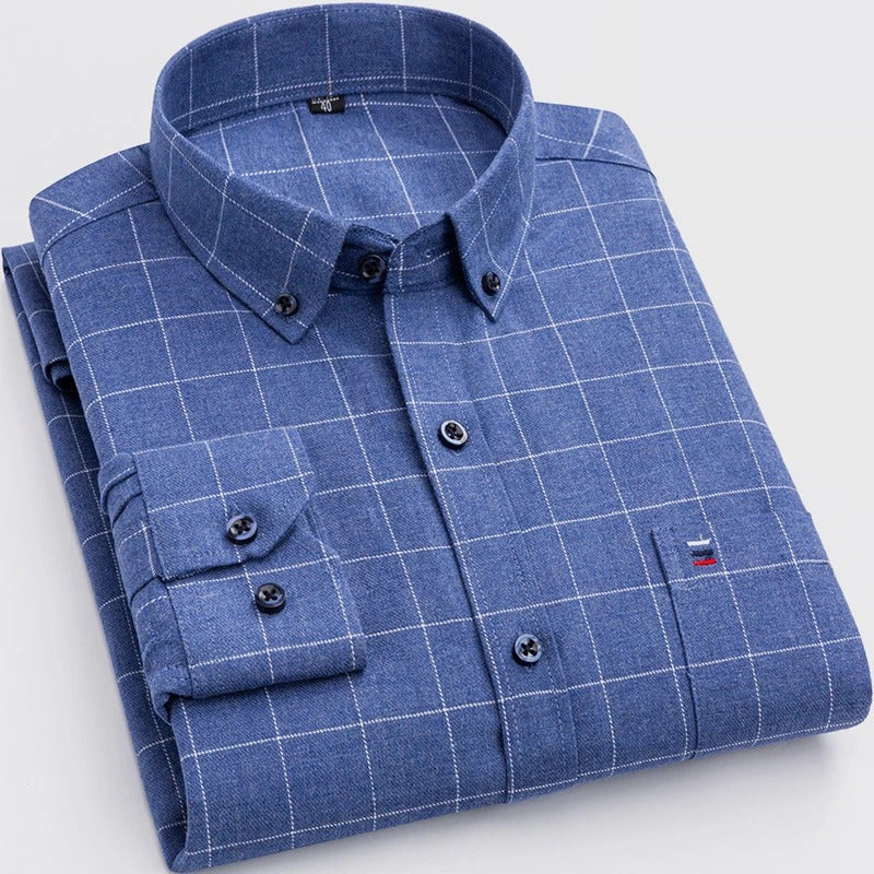 Louis – Chemise en Coton à Carreaux