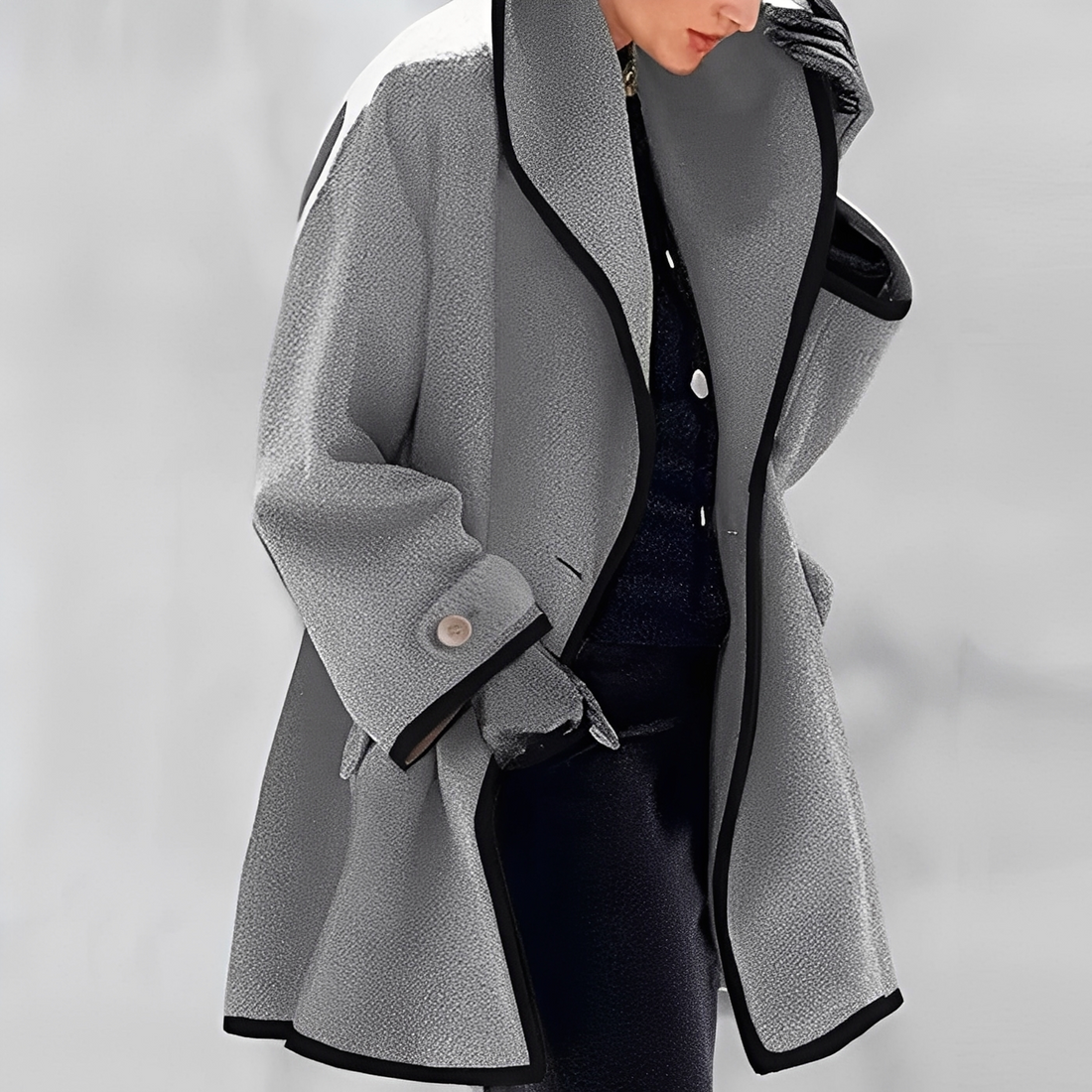 Jacky - Élégant manteau en laine pour femme