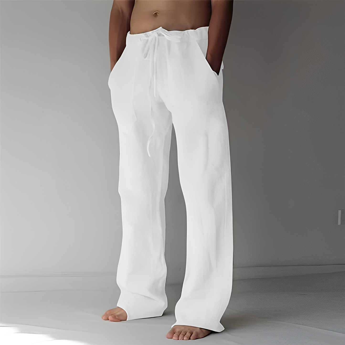 Arthur – Pantalon Baggy en Lin pour Homme