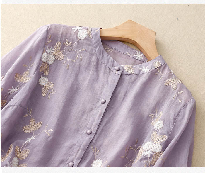 Elaine - Blouse Brodée Multifonction