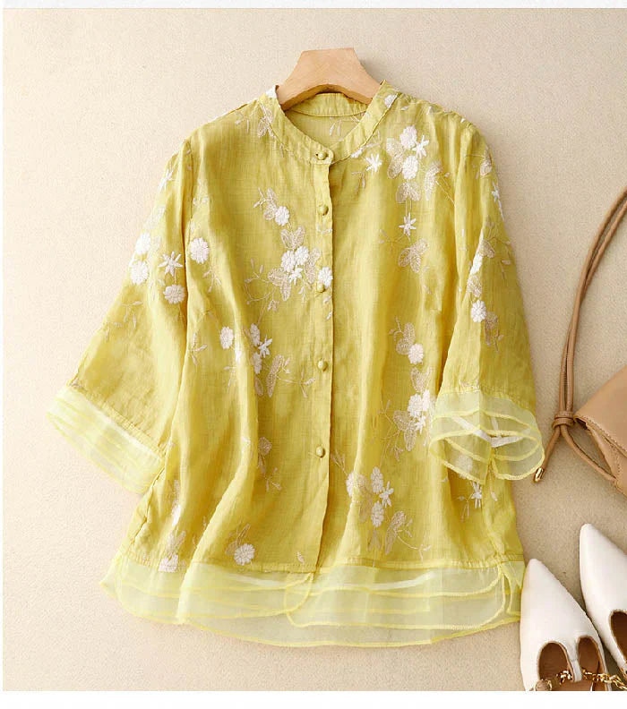 Kourtney – Blouse élégante pour femmes avec broderie