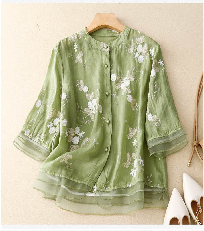 Kourtney – Blouse élégante pour femmes avec broderie