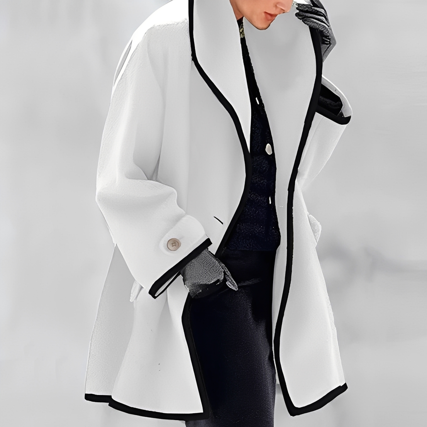 Jacky - Élégant manteau en laine pour femme